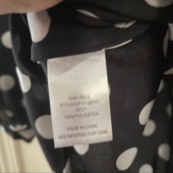 Daniel Rainn Polka Dot Top  3/4 Sleeve Size Small - Picture 6 of 6